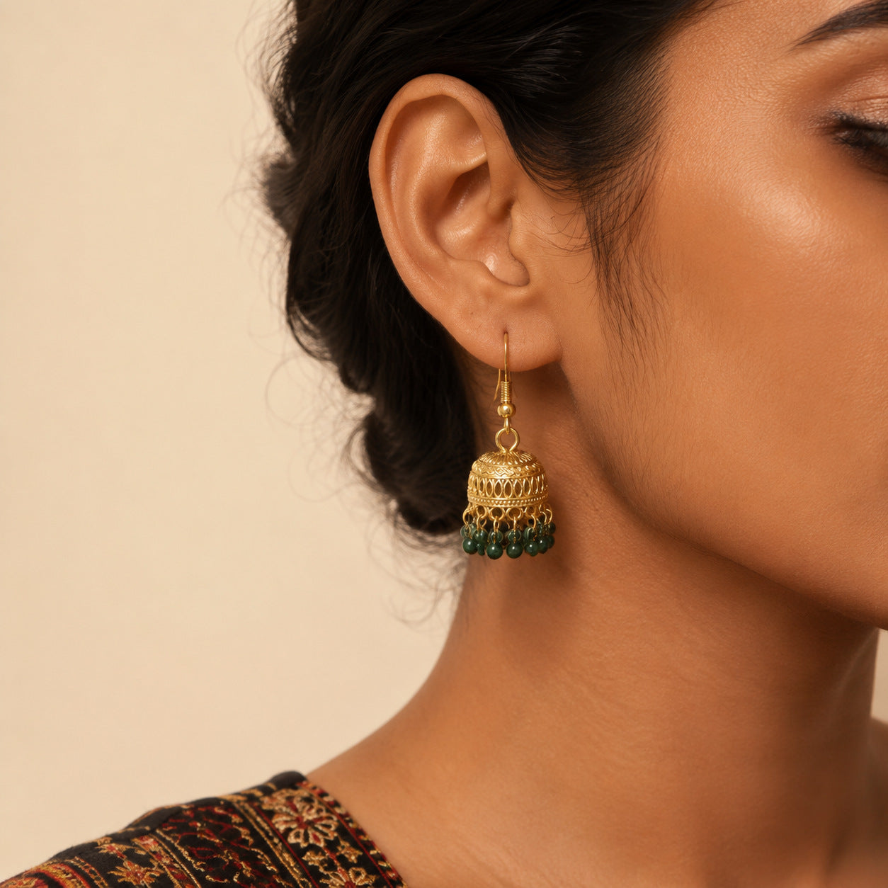 Wholesale Retro Indian Tassel Bead Pendant Earrings Ethnic Chic Style Fashion Jewelry Accessory For Resale