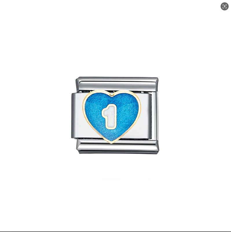 Wholesale Italian Charm Bracelet 9mm DIY Alphabet Numbers  Creative Stainless Steel Composable Bracelet