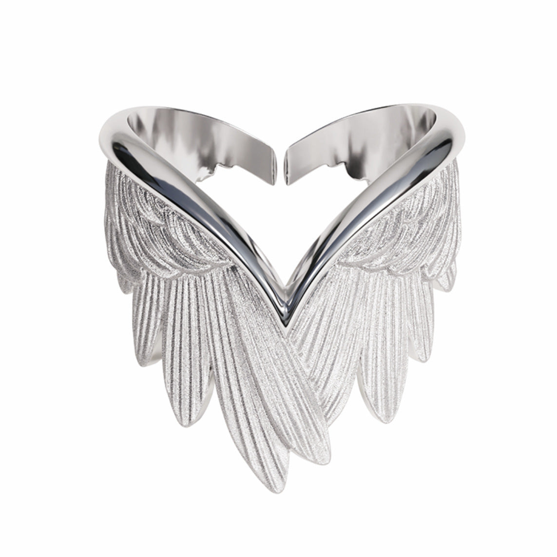 Wholesale Chic Feather Wing Ring Copper Unisex Jewelry Accessory Gift