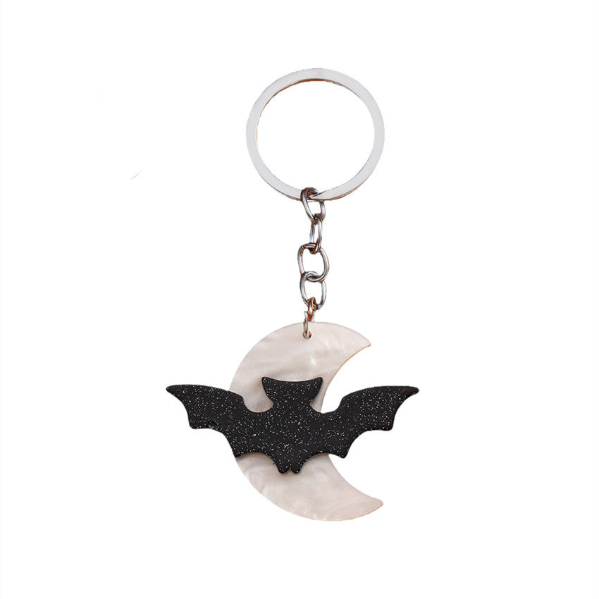 Wholesale Halloween Acrylic Bat Keychains ACC-KC-RongR078