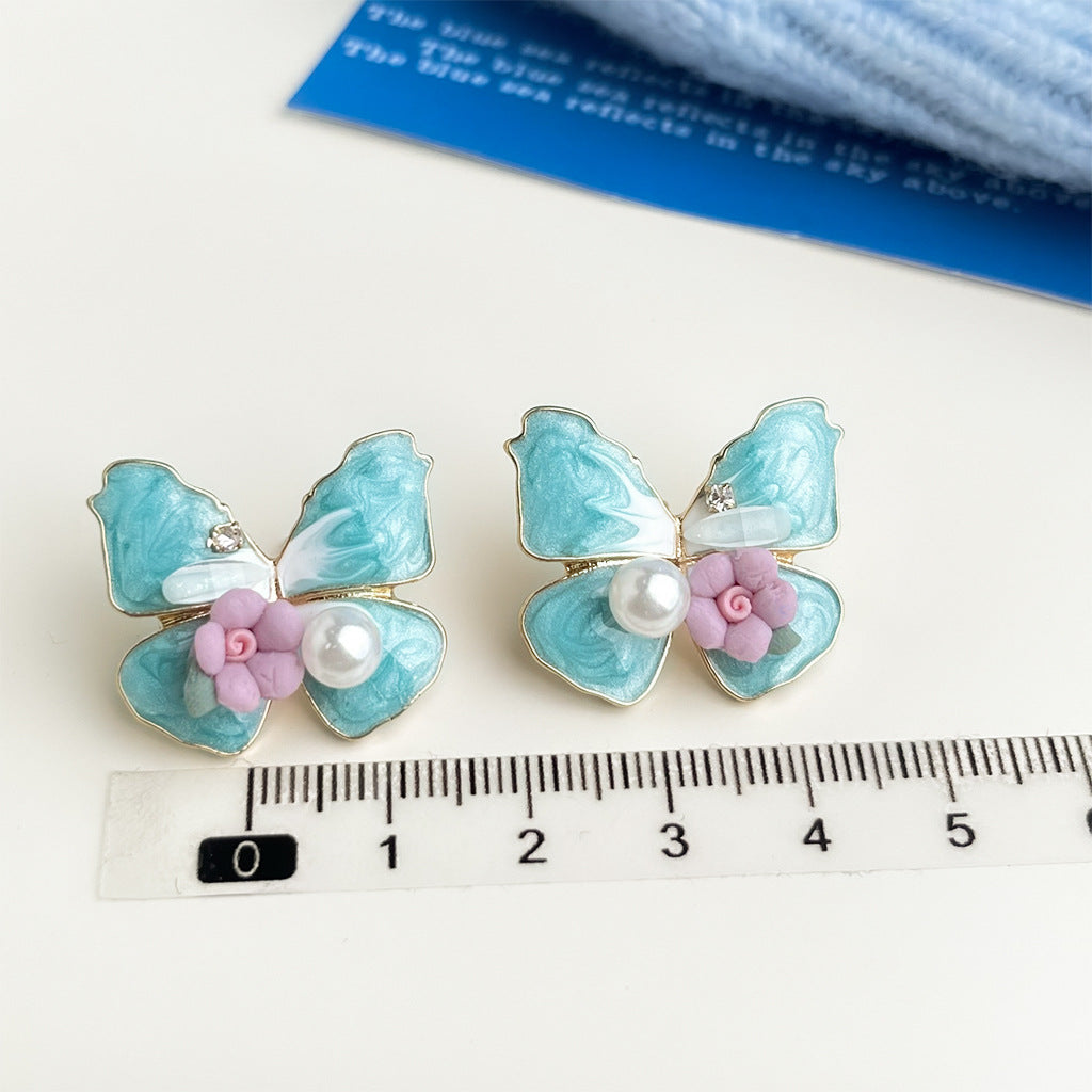 Wholesale blue oil earrings
