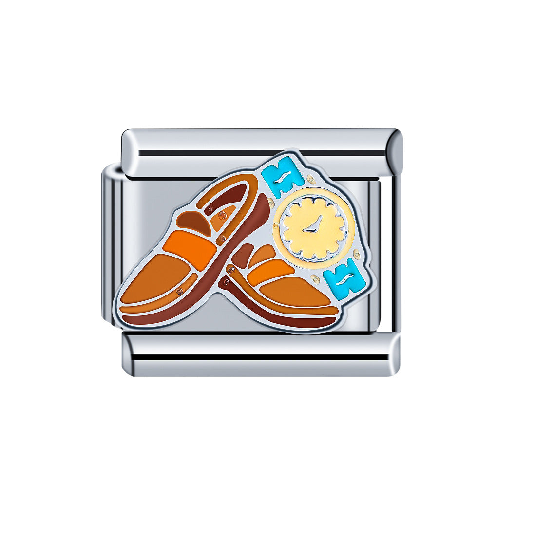 Wholesale 10pcs Italian Charm Bracelet 9mm DIY Splicing Removable Father's Day Stainless Steel Composable Bracelet