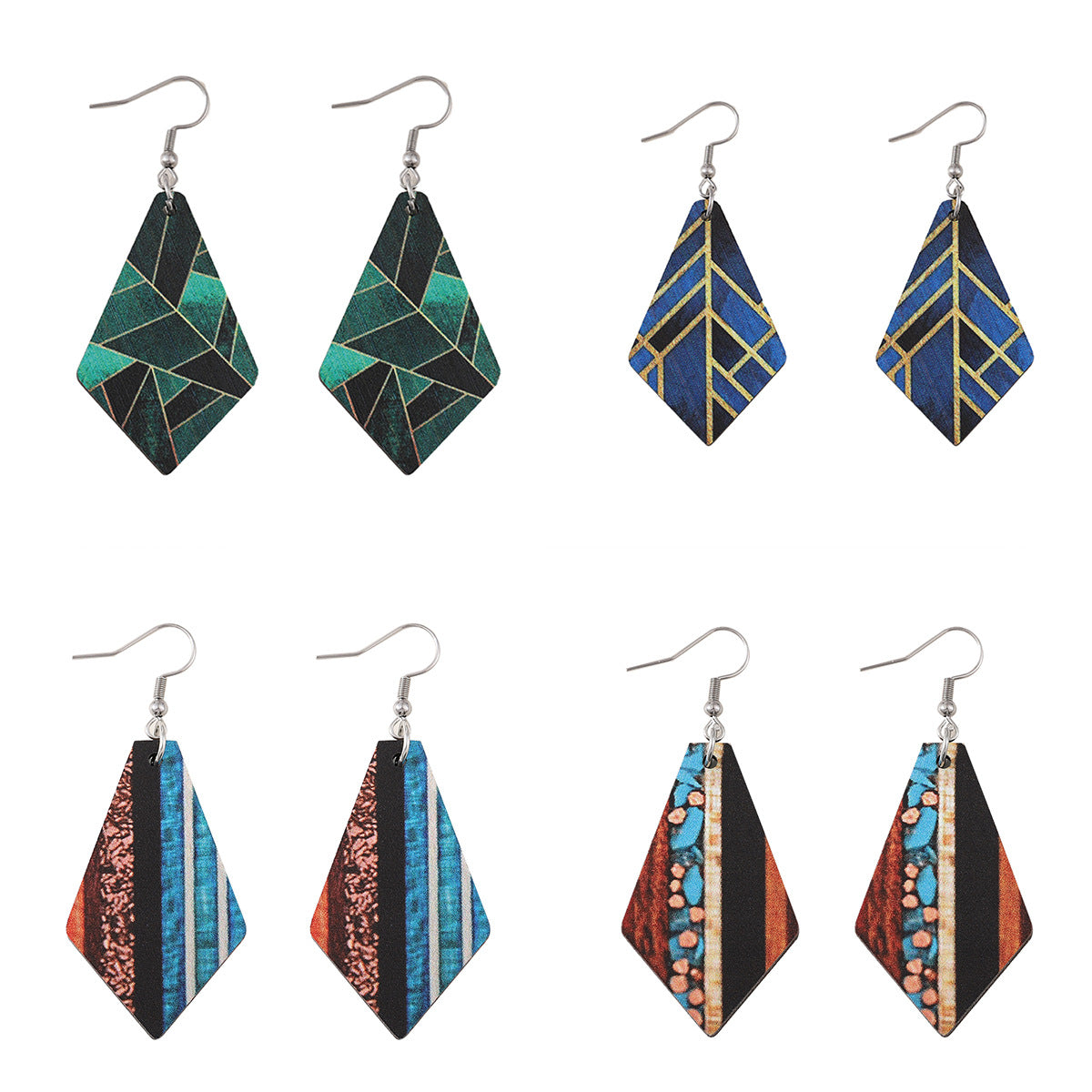 Wholesale Western style Bohemian Wood Earrings