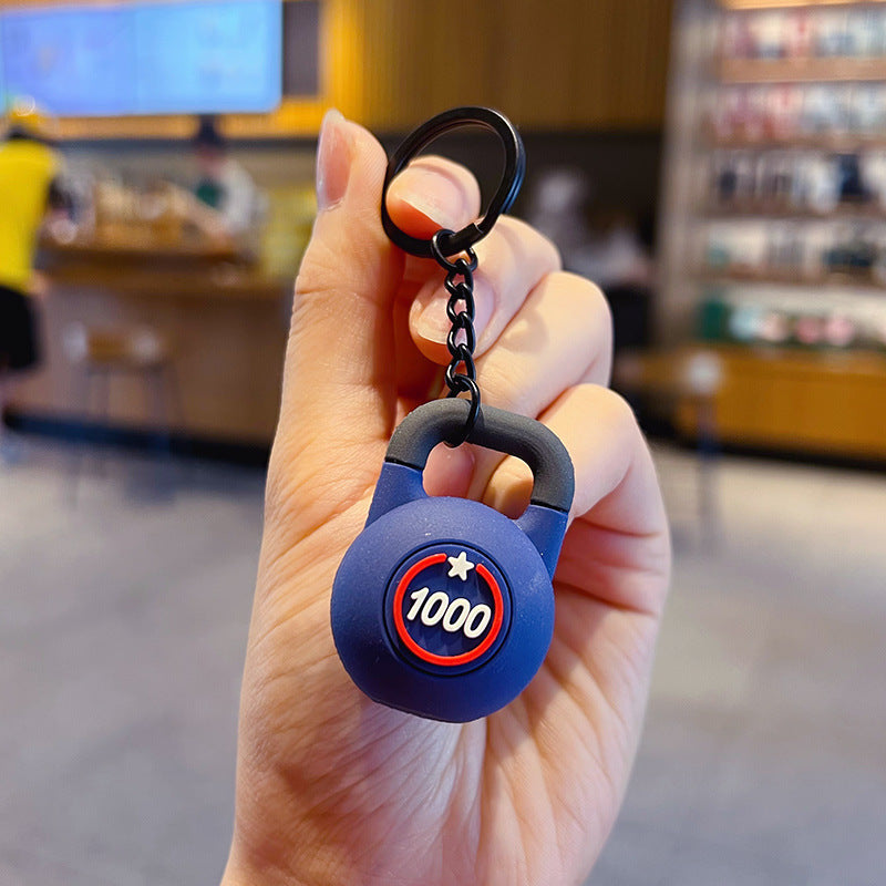Wholesale PVC Kettlebell Keychain Pendant - Fitness Design,  Couples Gift,  Car Key Accessory,  Boutique Resale