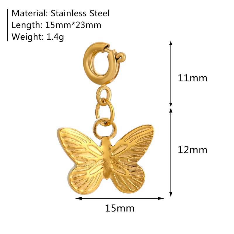 Wholesale Stainless steel marine insect and flower pendant