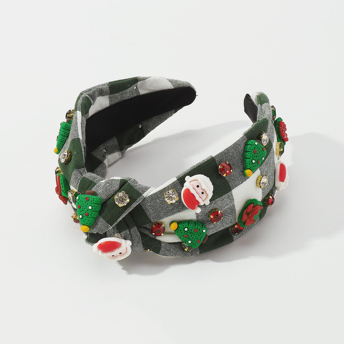 Wholesale Christmas   Plaid headband Christmas tree retro Creative Festival headband