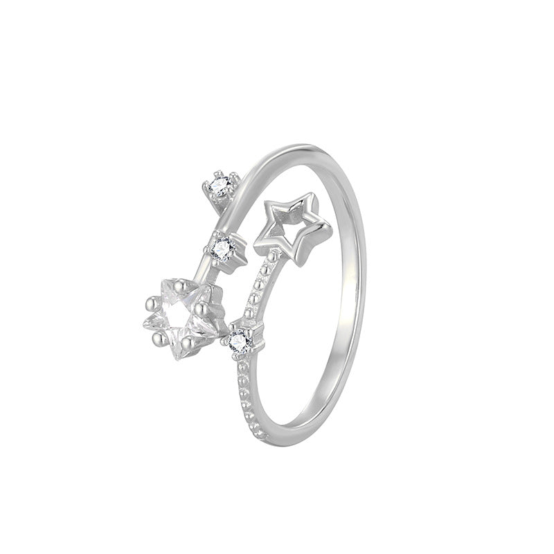 Wholesale S925 Sterling Silver Hollow Star Ring