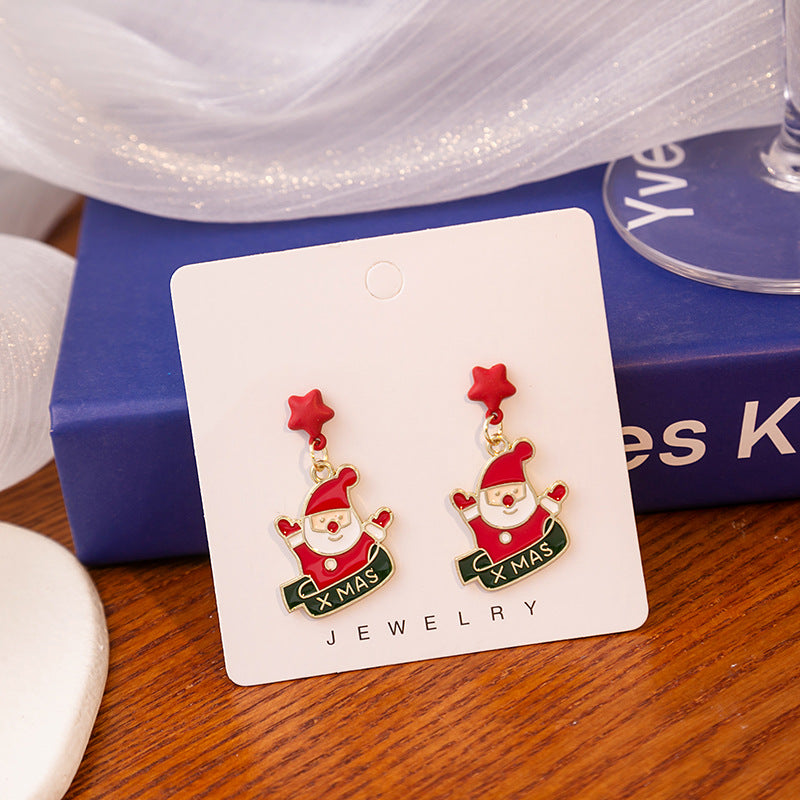 Wholesale Christmas Tree Snowman Earrings ACC-ES-MDD078