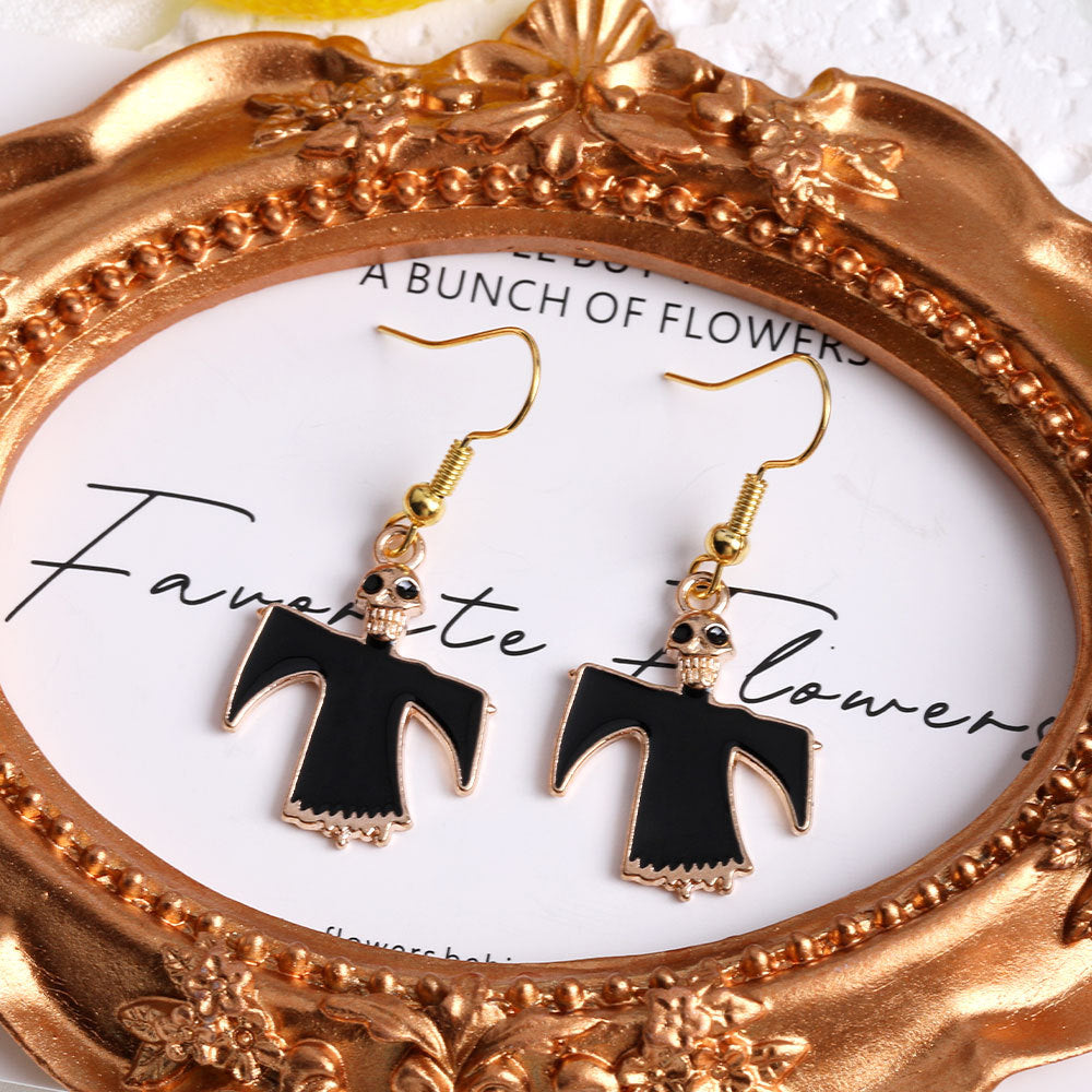 Wholesale Halloween earrings horror funny skull pumpkin ghost face earrings