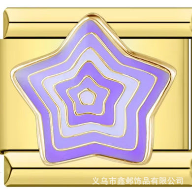 Wholesale Italian Charm Bracelet 9mm DIY Splicing Creative Pattern Stainless Steel Composable Bracelet