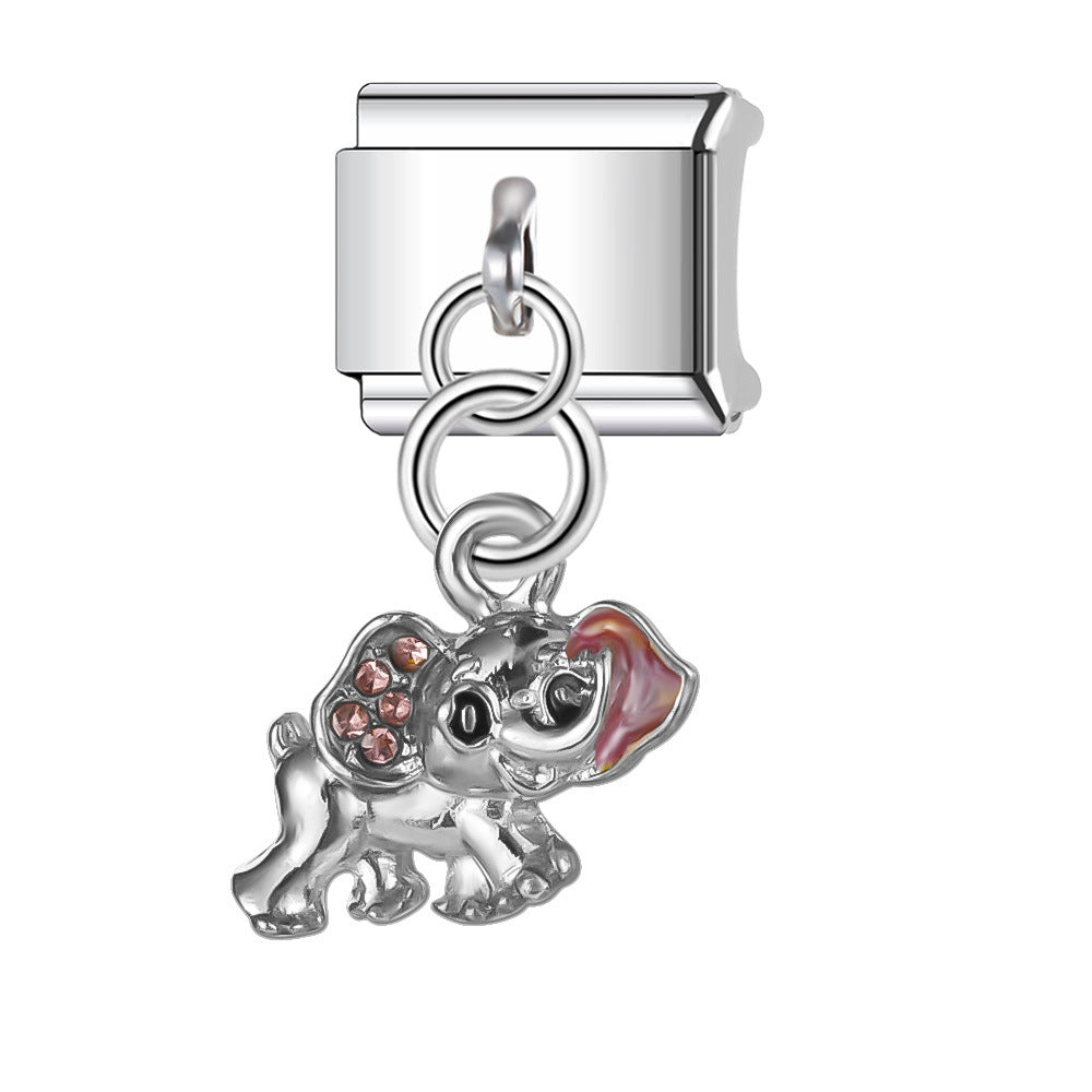 Wholesale Italian Charm Bracelet 9mm DIY Splicing Racing Statue of Liberty Stainless Steel Composable Bracelet