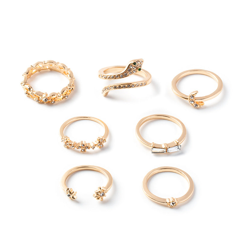 Wholesale  Bohemian Ring 7 Pieces Combination Set