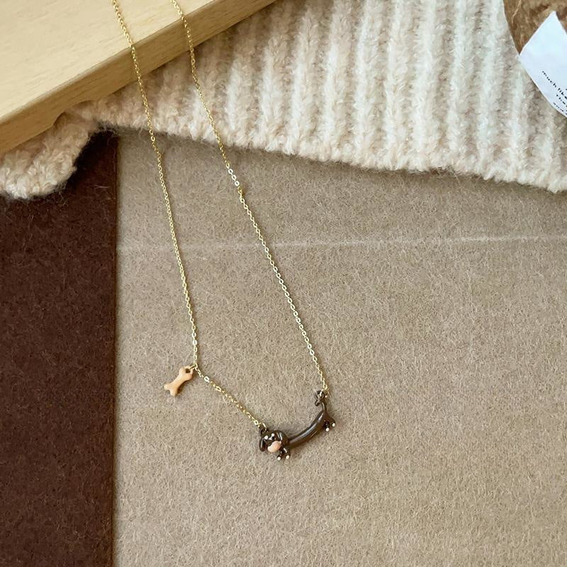 Wholesale Tourmaline  Necklace  Light Luxury Clavicle Chain