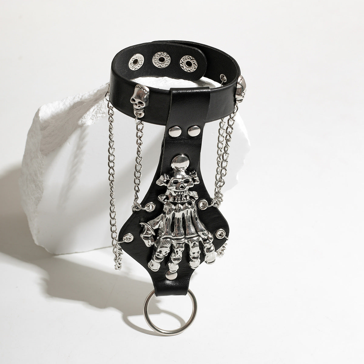 Wholesale Punk rivet skeleton retro goth men' s bracelet