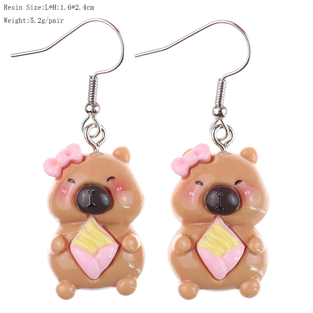 Wholesale  Cute Cartoon Peach Earrings