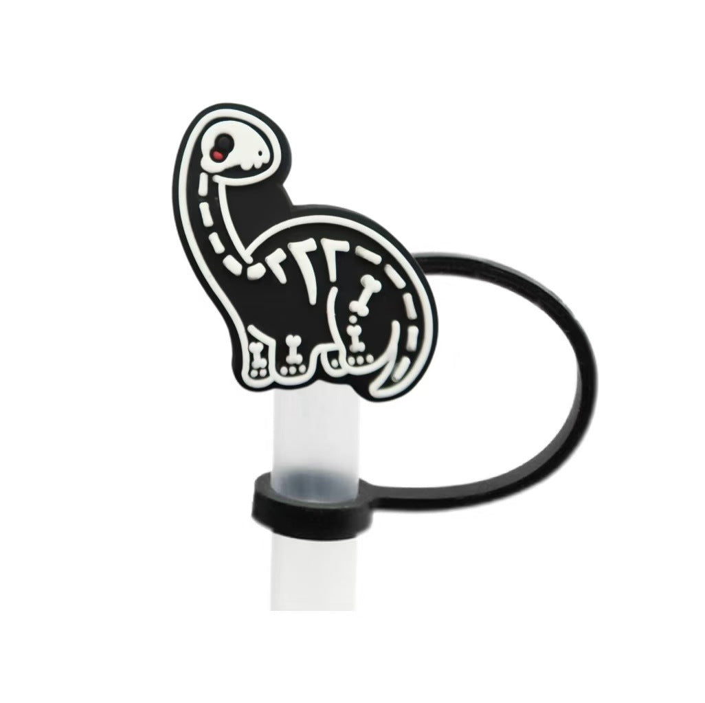 Wholesale 10pcs  themed animal skull shapes Straw Cover Straw Tube Cap