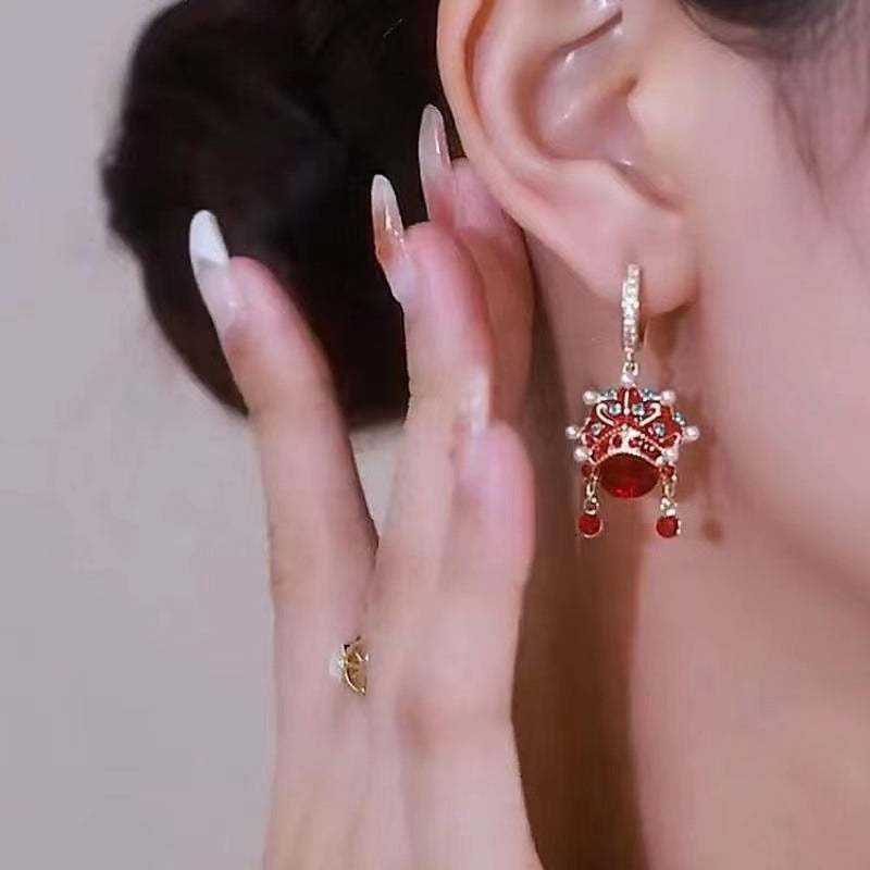 Wholesale Face Red Earrings