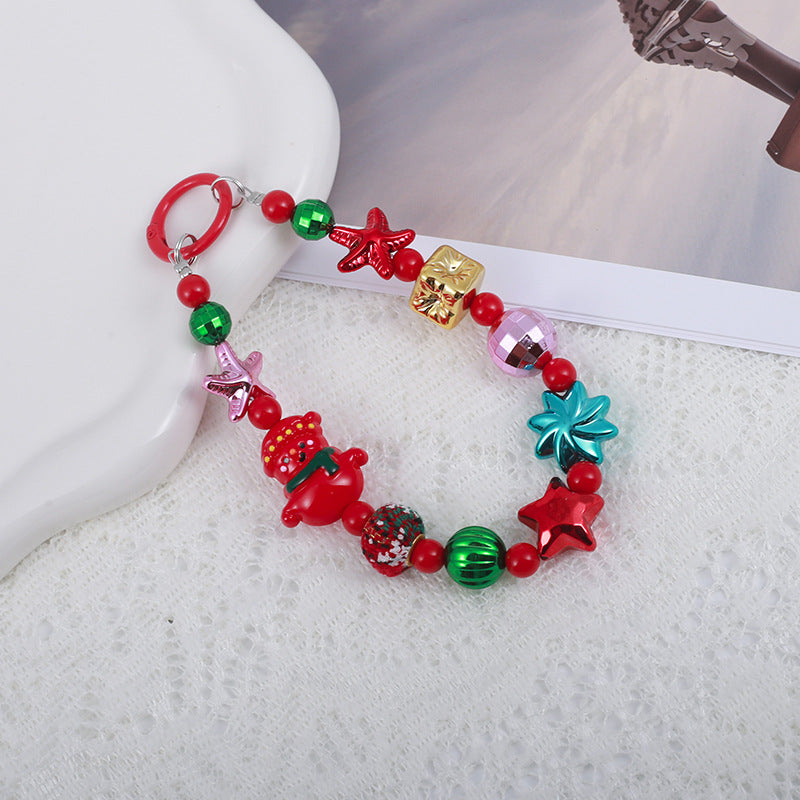 Wholesale Christmas beaded  keychain