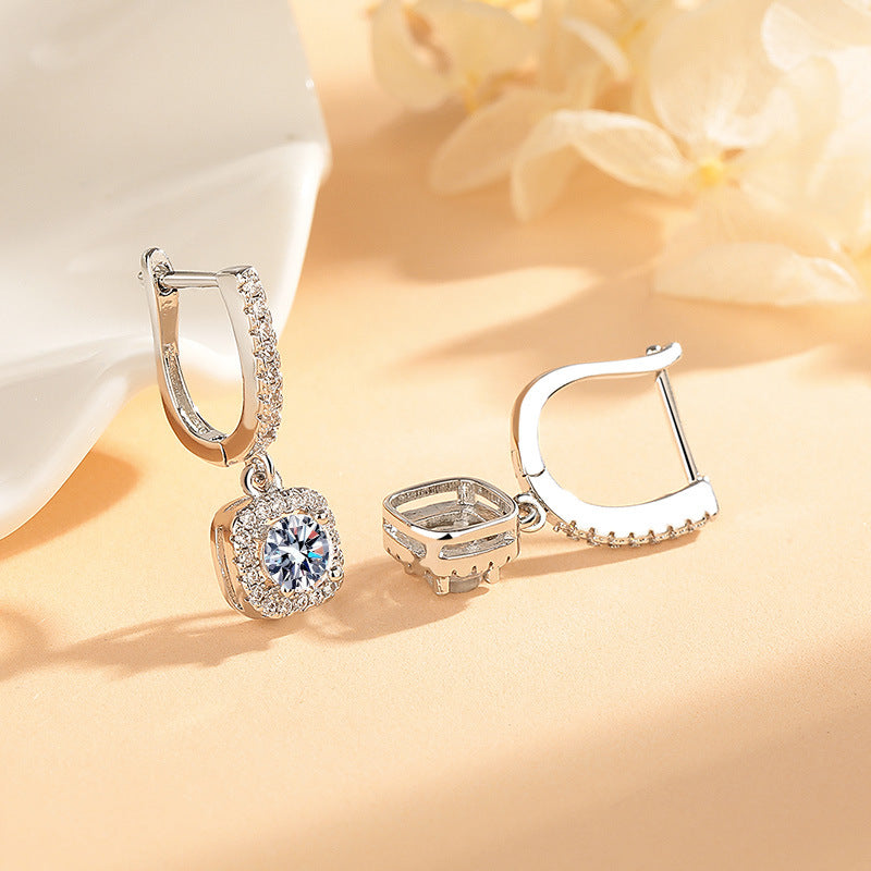 Wholesale Princess Square Bag Anti-allergic Earrings