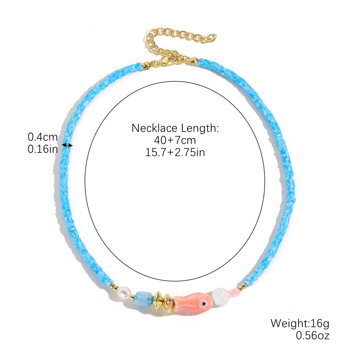 Wholesale Color Beaded Bohemian Necklace Light Luxury Clavicle Chain