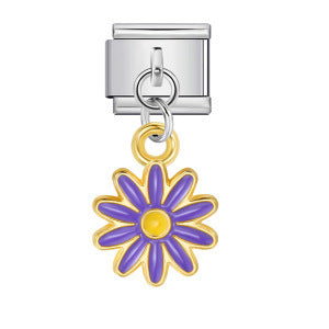 Wholesale Italian modular  Stainless steel gold-plated oil drip DIY bracelet