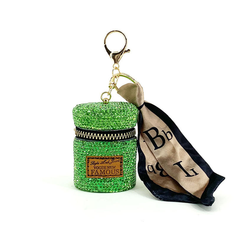 Wholesale Mini Rhinestone Earphone Bag, Zero Wallet, Light Luxury Style Keychain ACC-KC-JY001