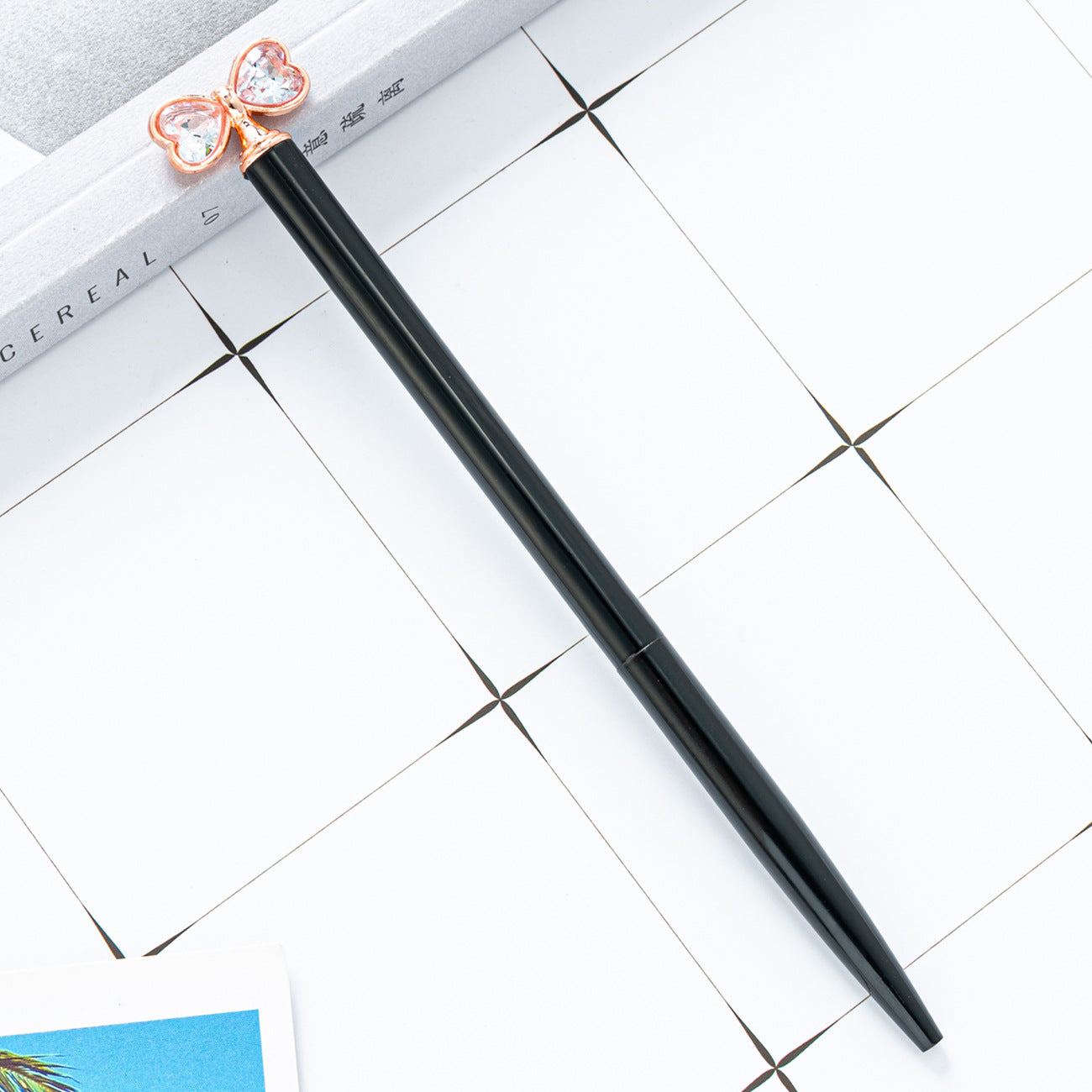 Wholesale Bow ball point pen cartoon cute high color value diamond crystal pen