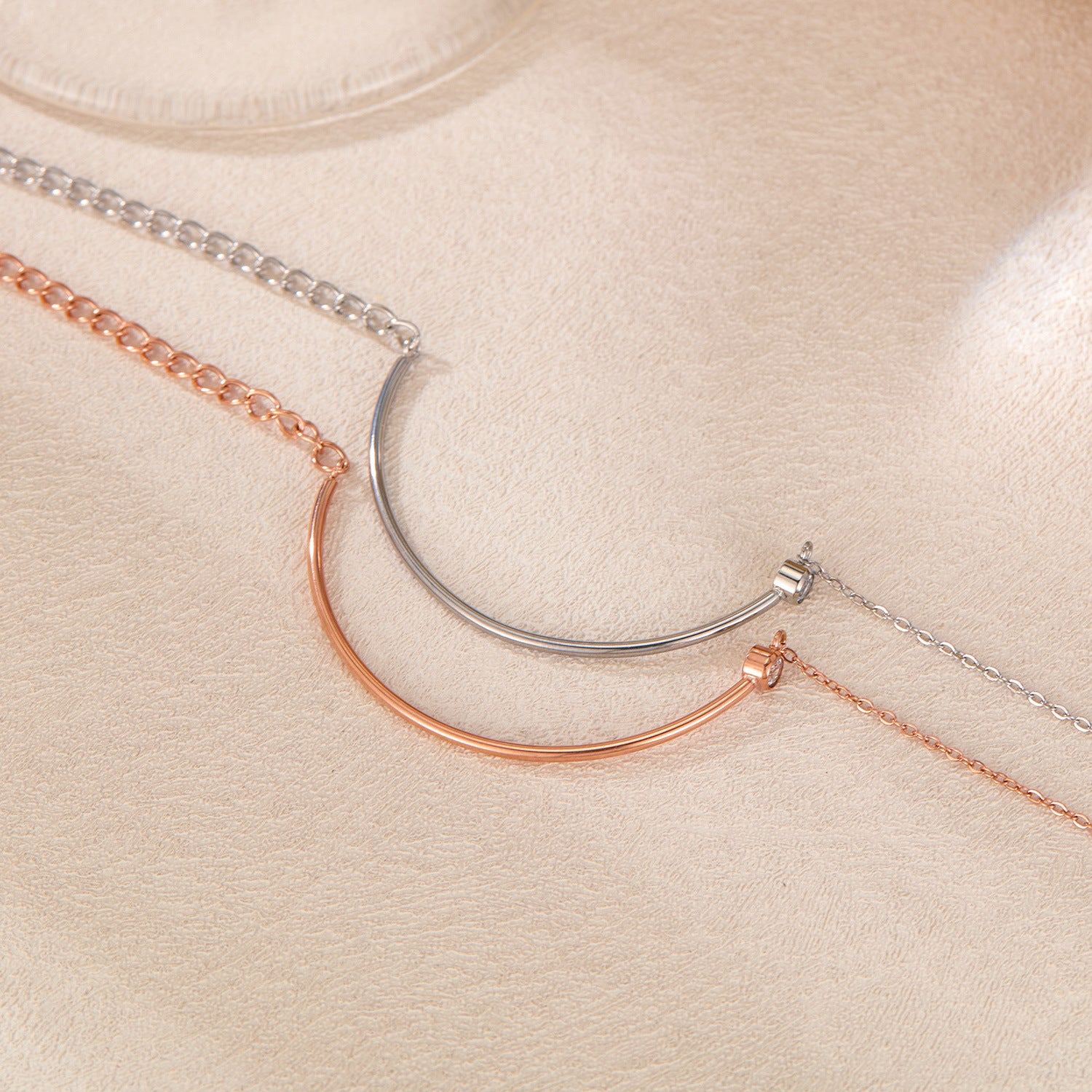 Wholesale Rose Gold Plated Titanium Steel Crystal Zirconia Bracelet