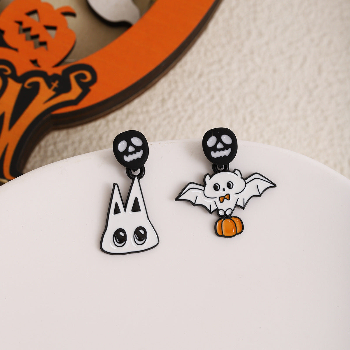 Wholesale  cartoon cute ghost pumpkin earrings