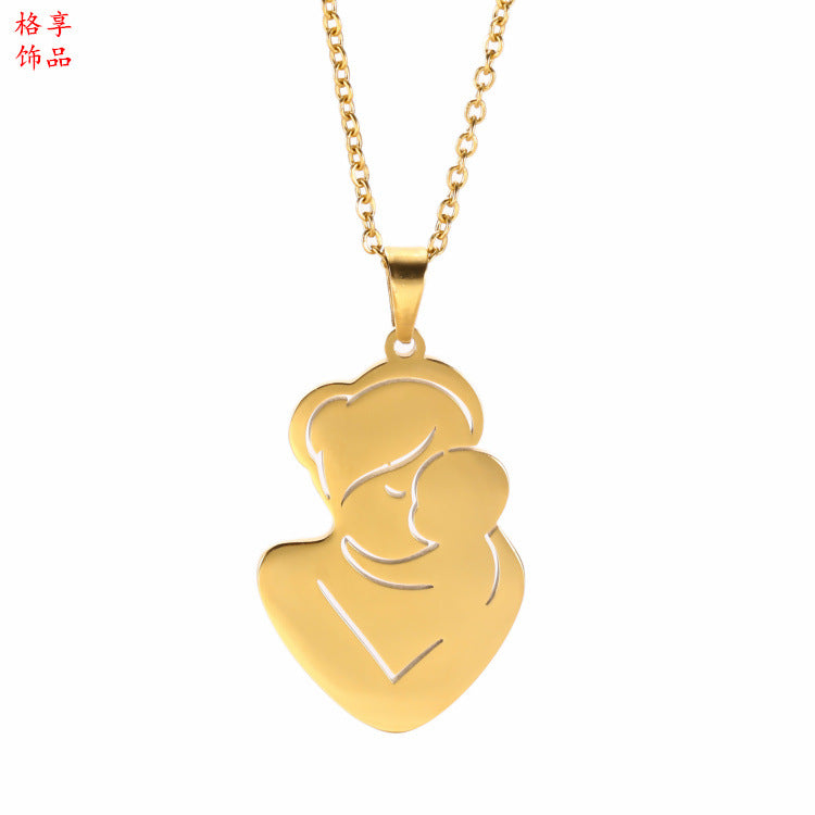 Wholesale Ethnic Style Cartoon Thanksgiving Mother's Day Stainless Steel Necklace ACC-NE-GeXiang004