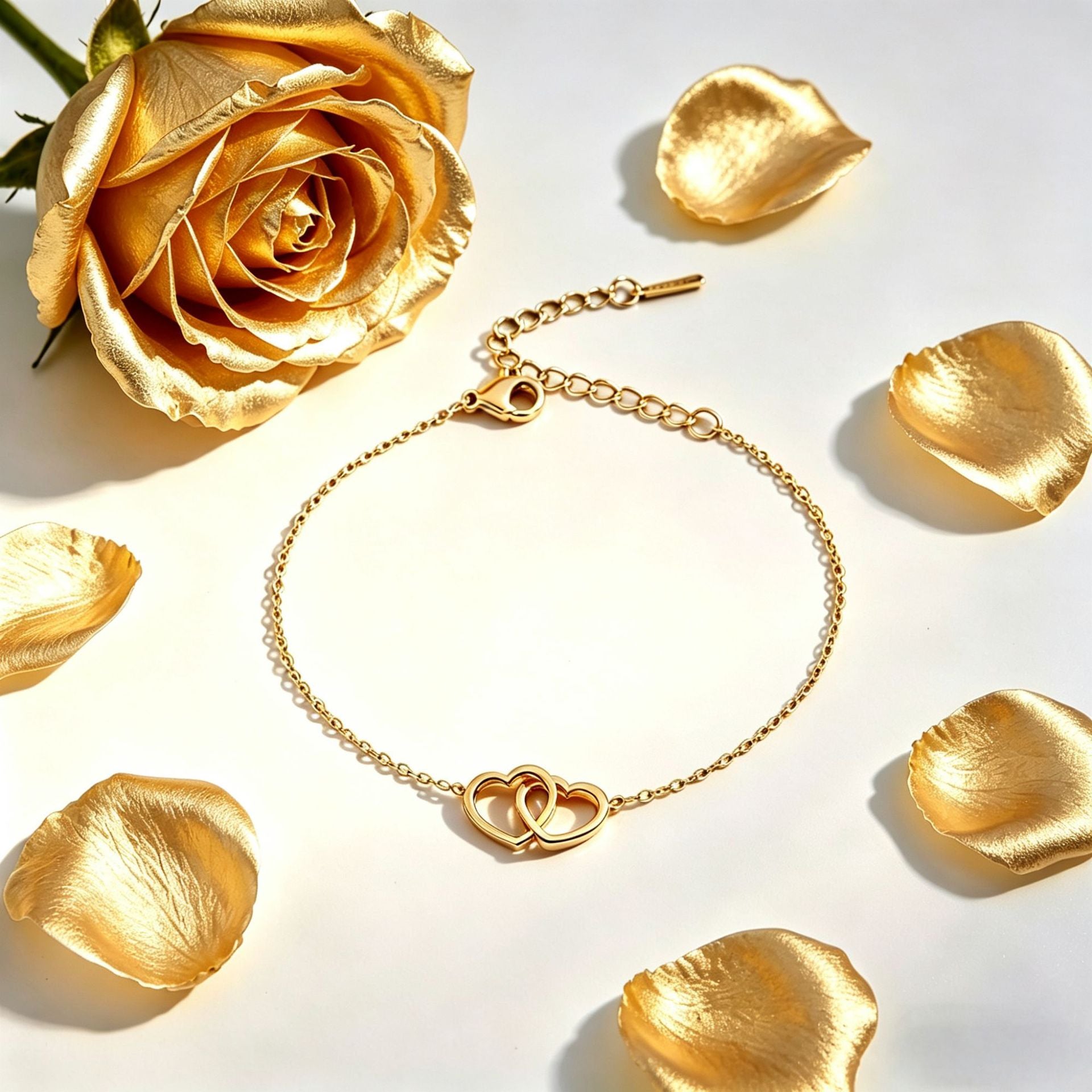 Wholesale Double Openwork Heart Stainless Steel Necklace