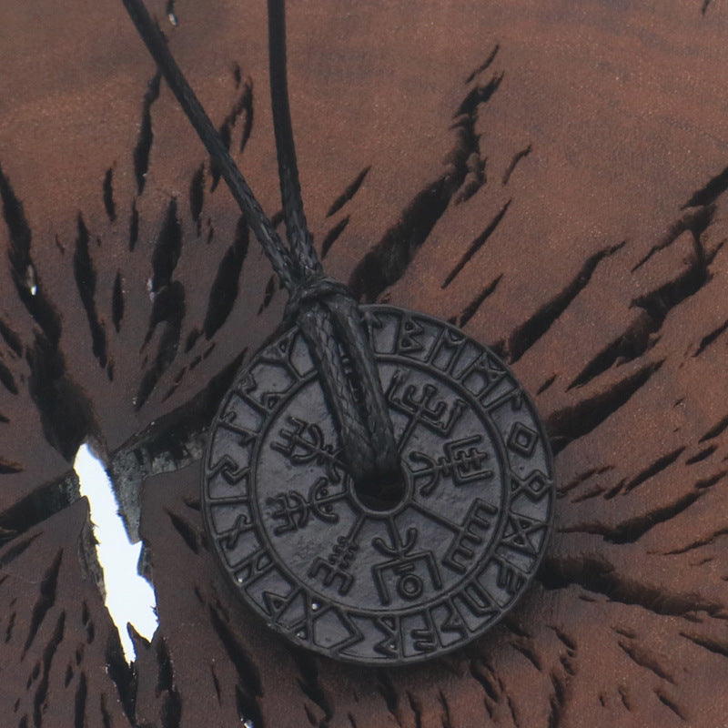 Wholesale Rune Compass Hollow Pendant Alloy Necklaces ACC-NE-Hongg002