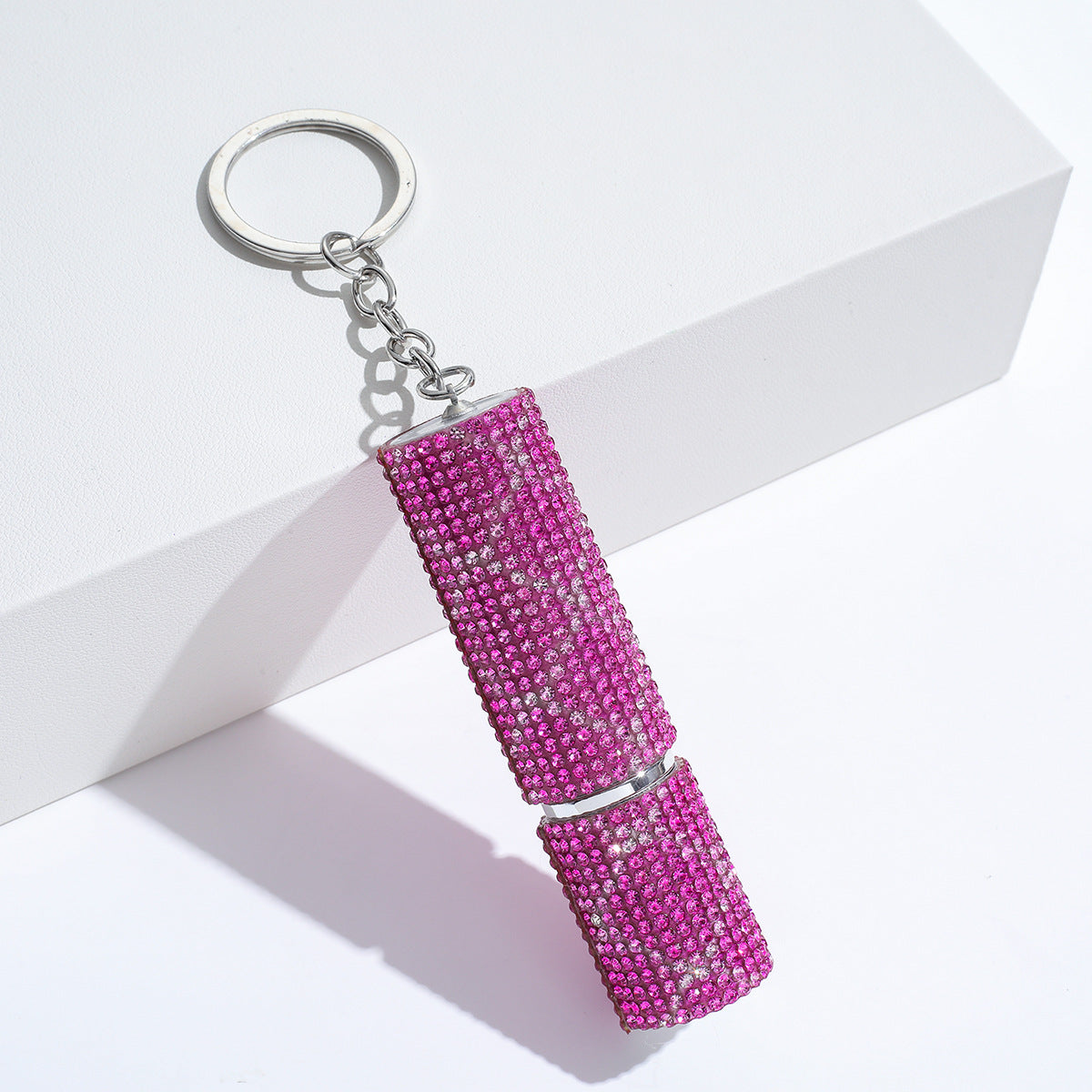 Wholesale colorful leopard print rhinestone perfume bottle portable multifunctional alloy keychain ACC-KC-ZhiYa003