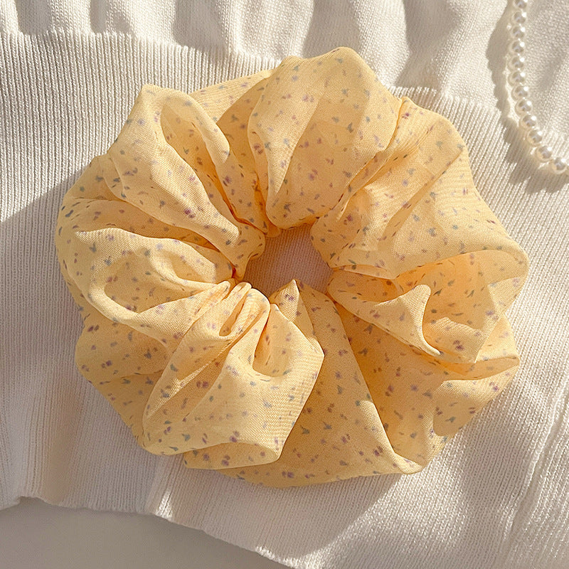 Wholesale Chunky Rainbow Polka Dot Lace Scrunchie Sweet Hair Tie Fashion Accessory Everyday Gift