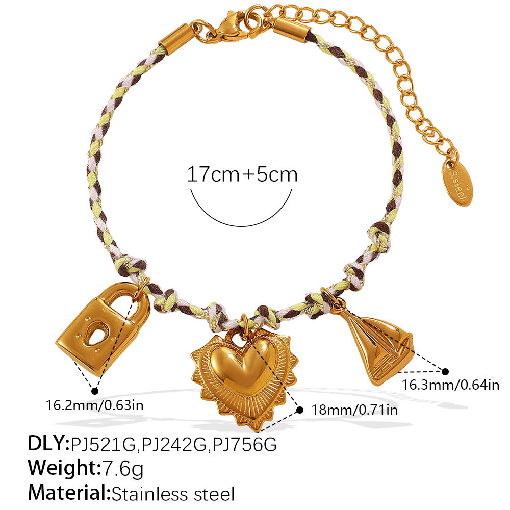 Wholesale DIY pendant knotted rope bracelet colorfast ocean-themed pendant necklace jewelry
