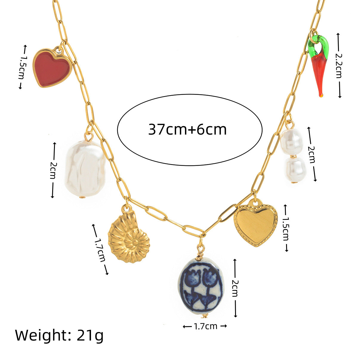 Wholesale Stainless Steel Shell Shaped Ocean Style DIY Pendant Necklace