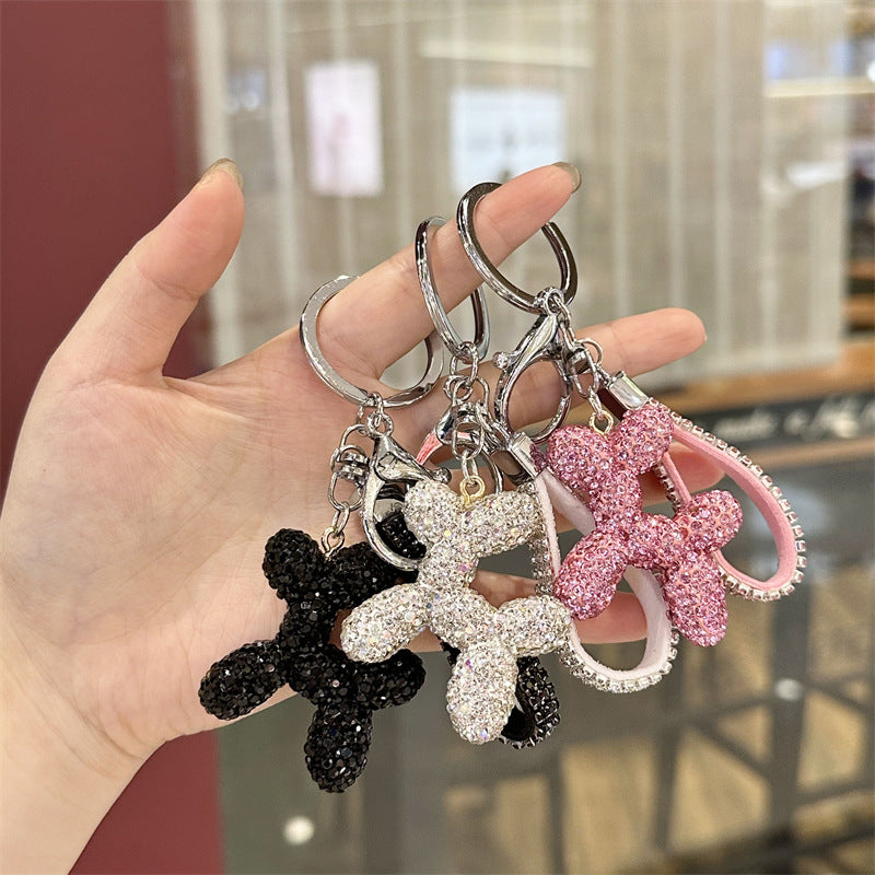 Wholesale Full Diamond Balloon Dog Keychain