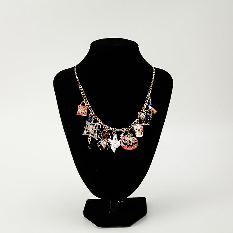 Wholesale Halloween Alloy Oil Drop Necklace Bracelet ACC-NE-BinLi001