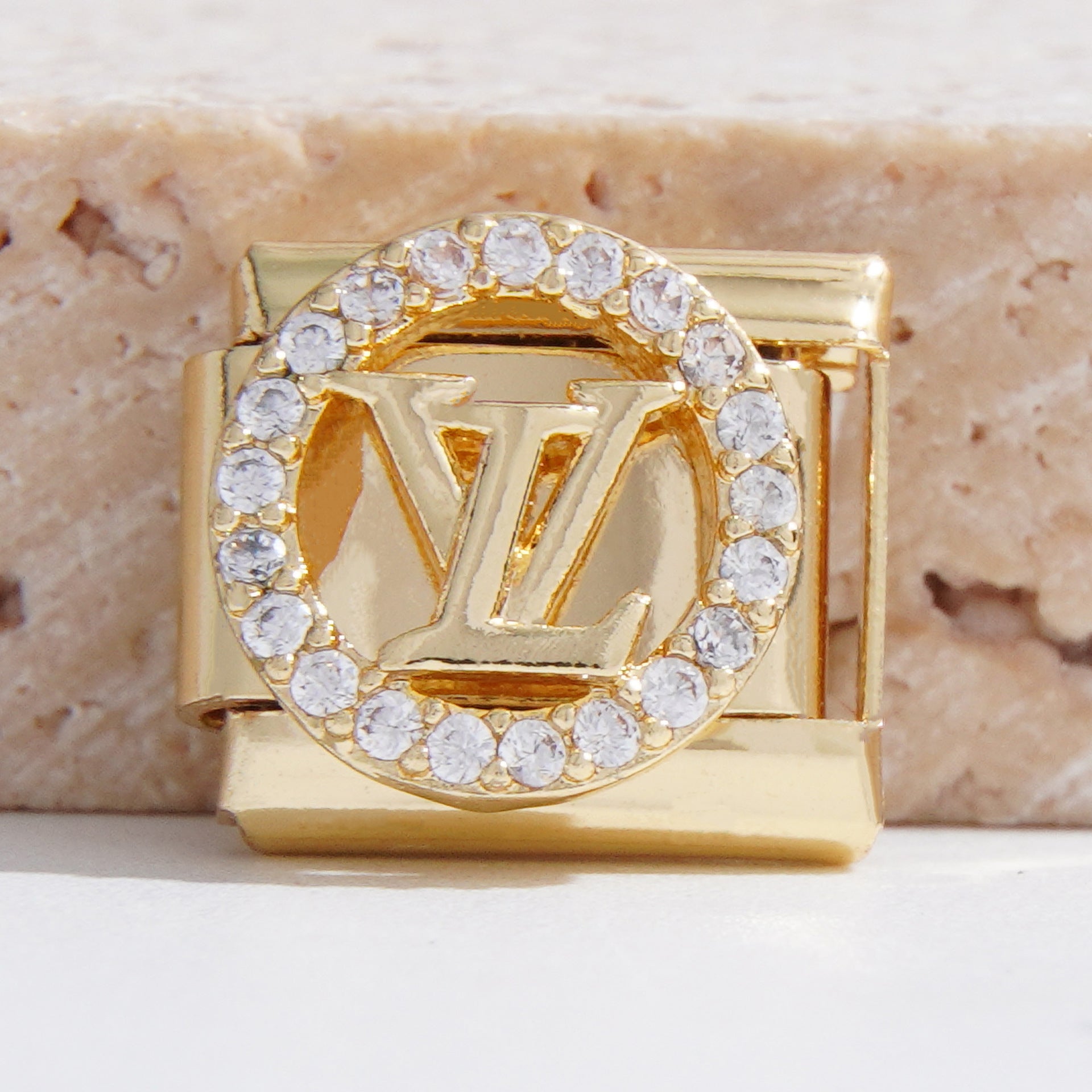 Wholesale 2PCS 9mm Italian Charm Starter Bracelets DIY square Single Section Creative Stainless Steel Composable Bracelet