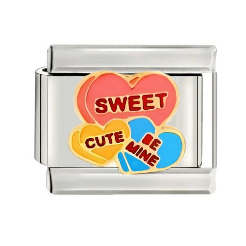 Wholesale talian Charm Starter Bracelets DIY square Single Section Creative Stainless Steel Composable Bracelet