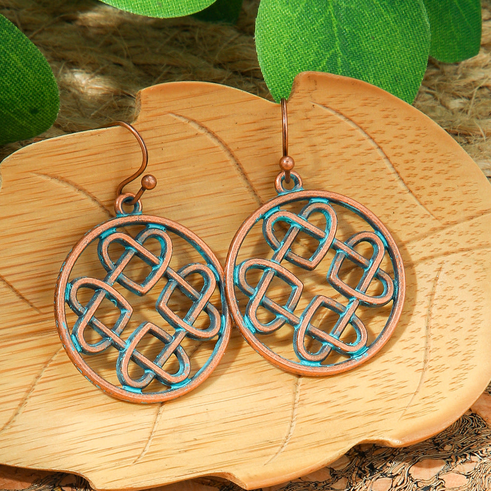 Wholesale Zinc Alloy Bohemian Geometric Hollow Earrings