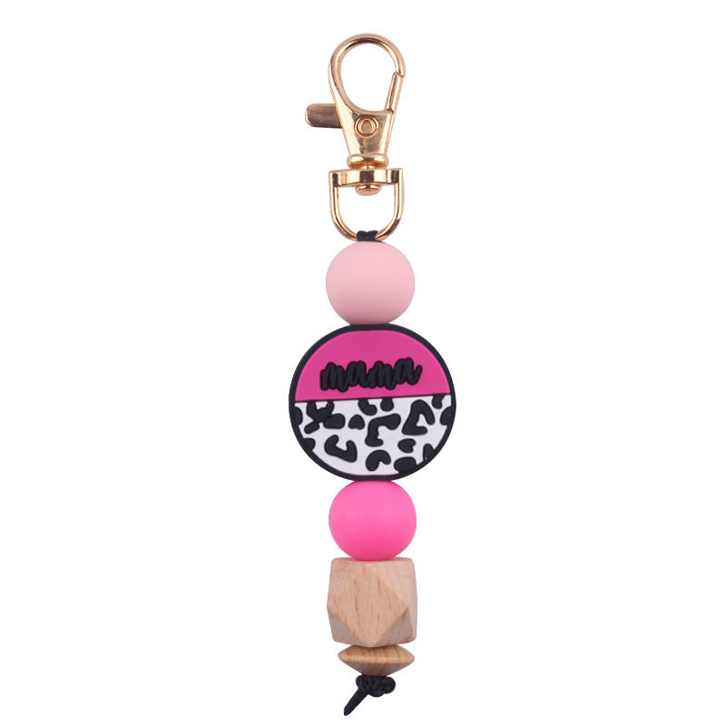 Wholesale MaMa Silicone Beaded Keychain Mother's Day Creative Keychain ACC-KC-GuangTian069