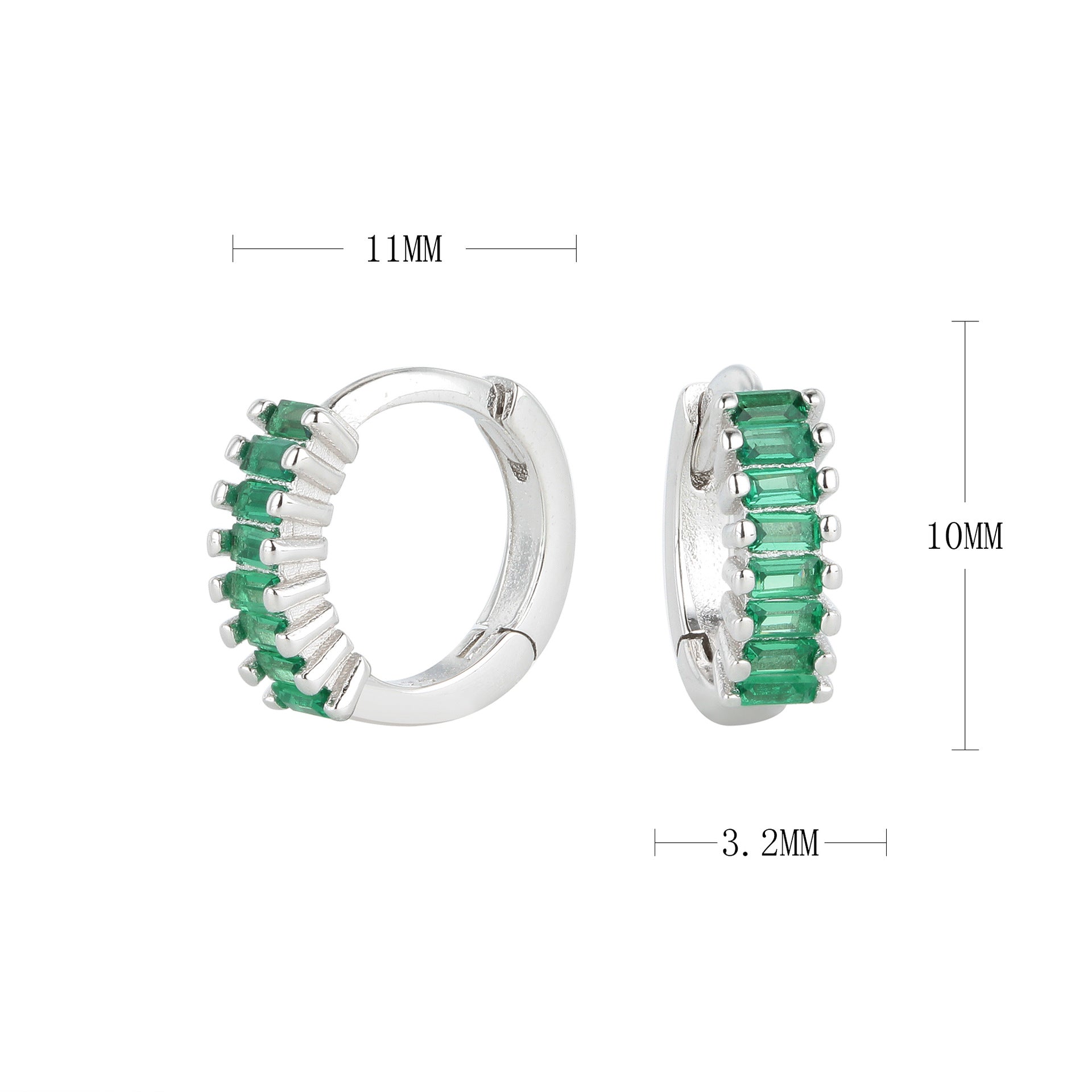 Wholesale S925 Sterling Silver Earrings Round Zircon Earrings Ear Clips ACC-ES-HRB001