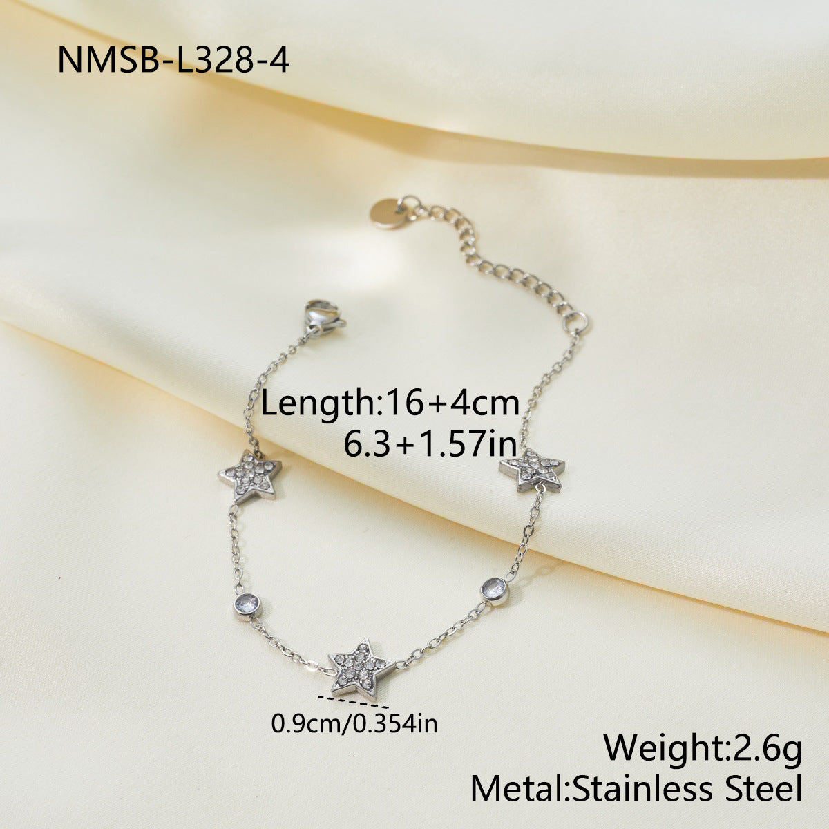 Wholesale Gentle Star Zircon Y-Necklace and Bracelet Set
