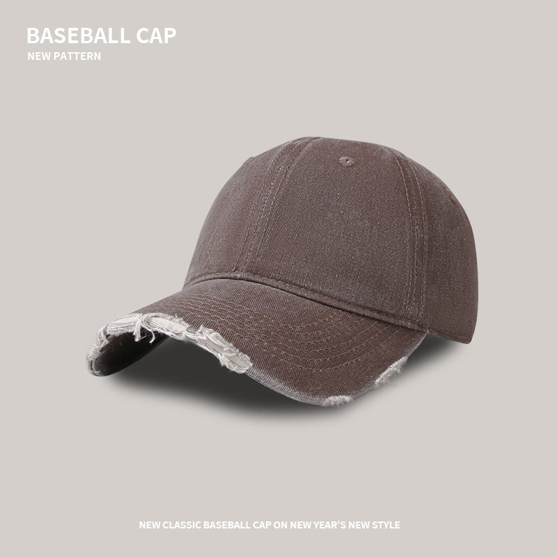 Wholesale Vintage Plain Cotton Hat Frayed Edge Baseball Cap ACC-HT-JiaXun002