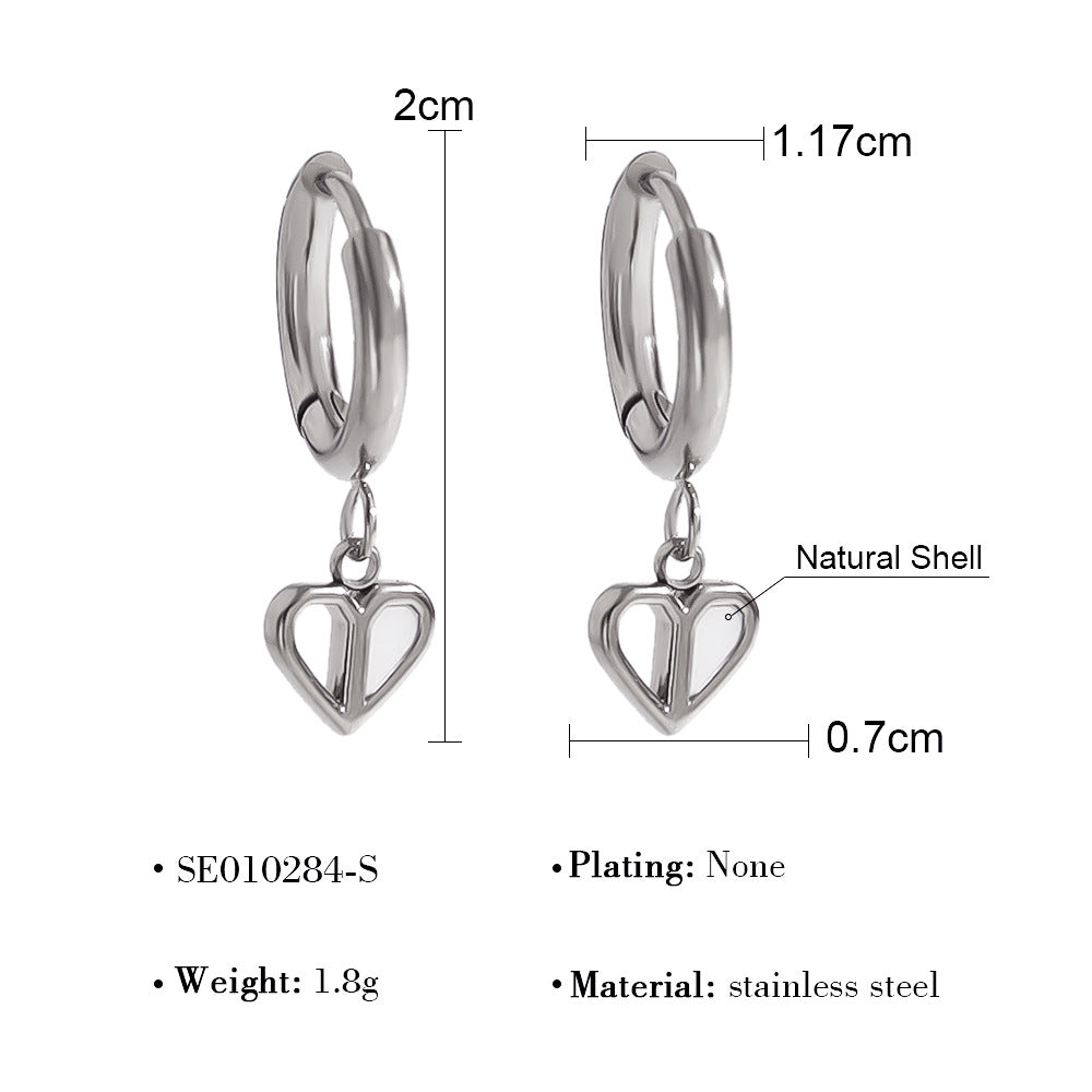 Wholesale Heart Diamond Series Retro Earrings