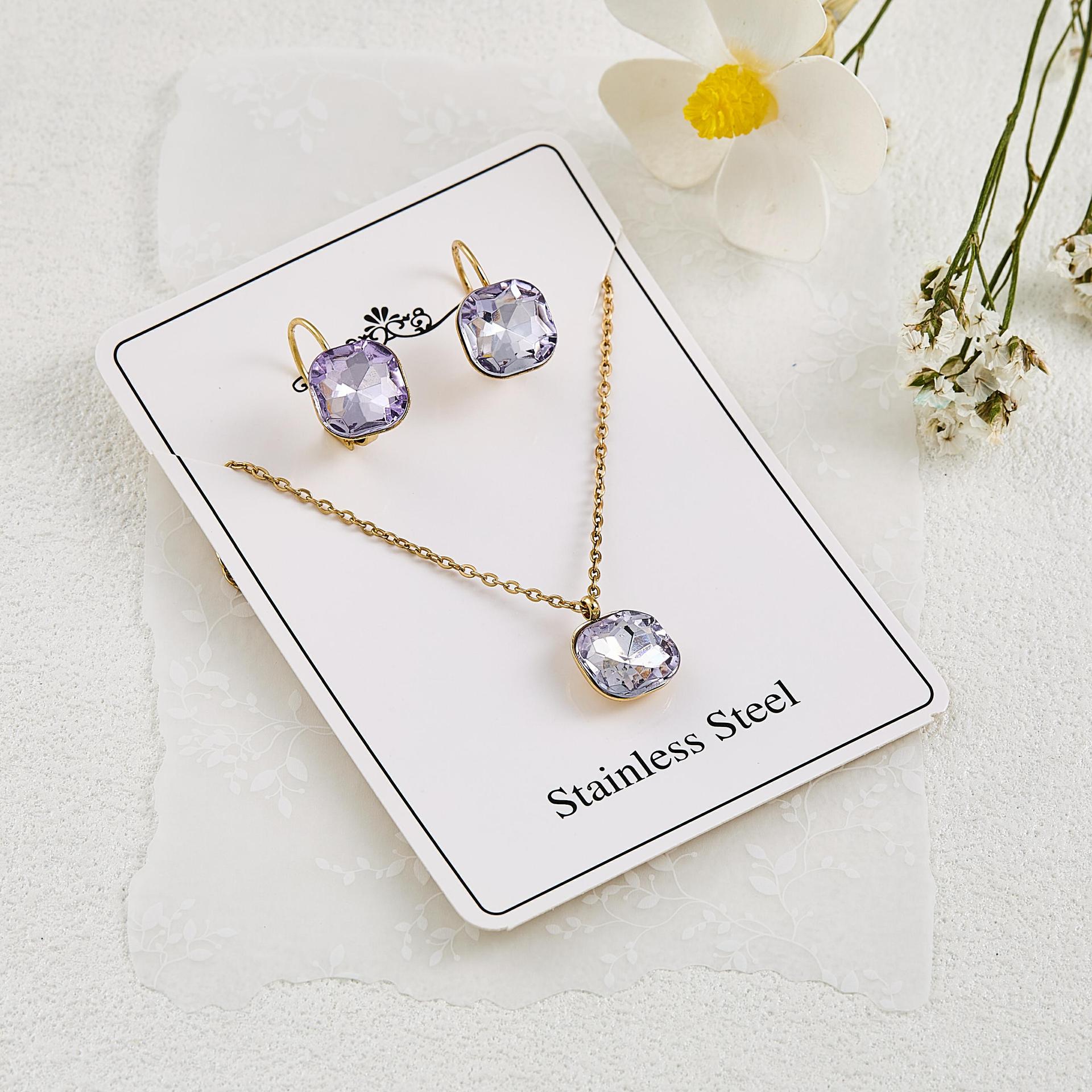 Wholesale Simple Nature Design Clavicle Chain Pendant Necklace Stainless Steel Electroplated Boutique Resale Gift