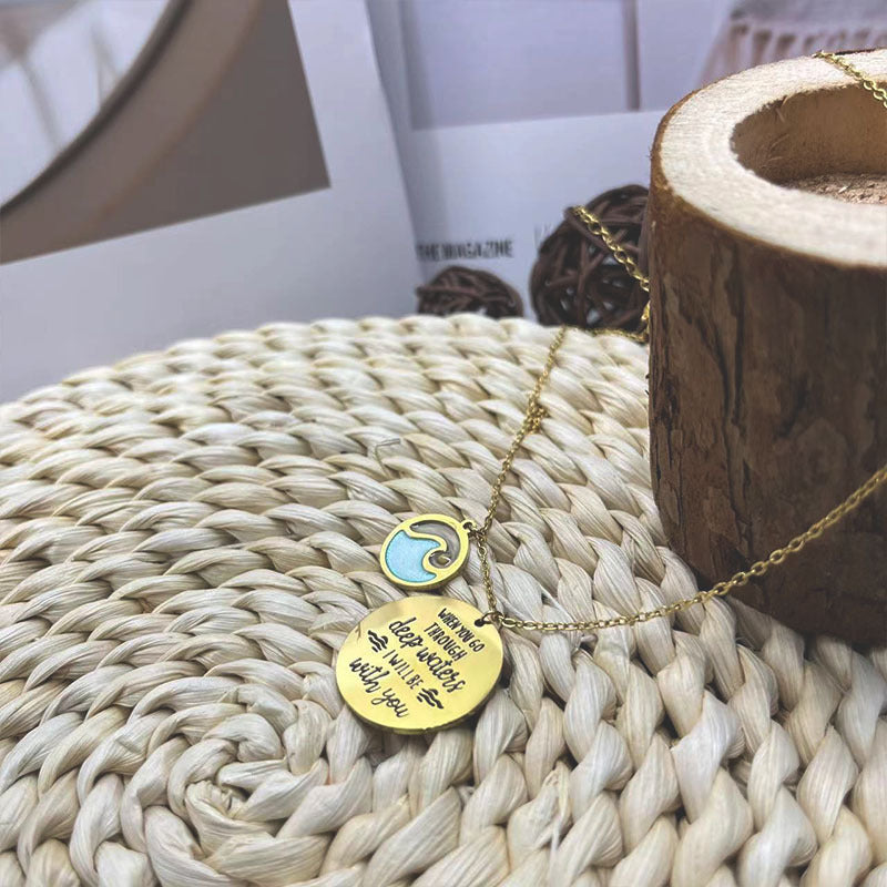 Wholesale Sunset Sea Pendant Necklace Stainless Steel Necklace ACC-NE-Yima005