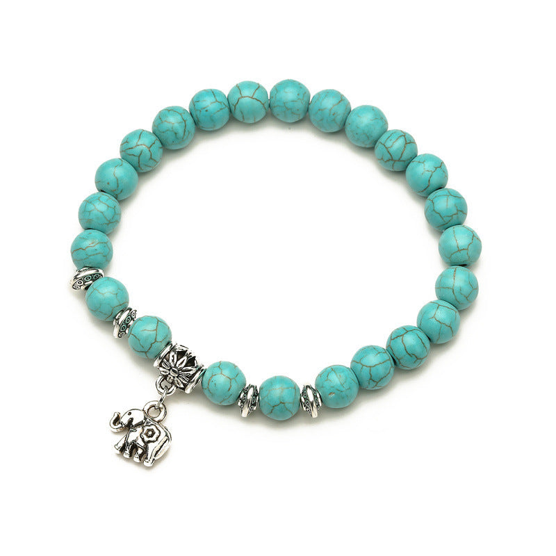 Wholesale Vintage Bracelet Set Turquoise Bracelet Cross Natural Stone Beads ACC-BT-Changx007