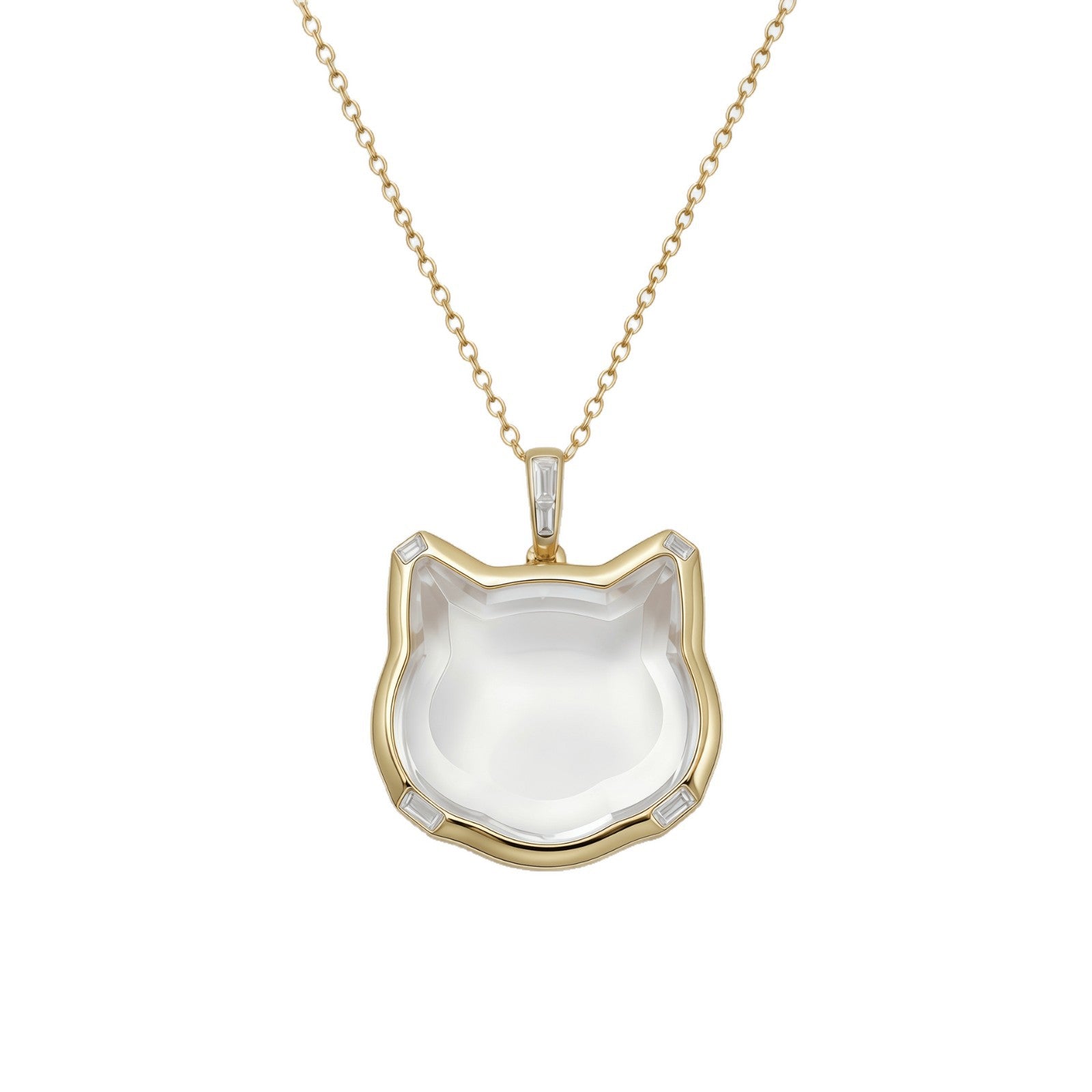 Wholesale Cute Fox Glass Openable Locket Pendant Necklace Copper Electroplated European Design Fashion Jewelry For Gifting And Resale